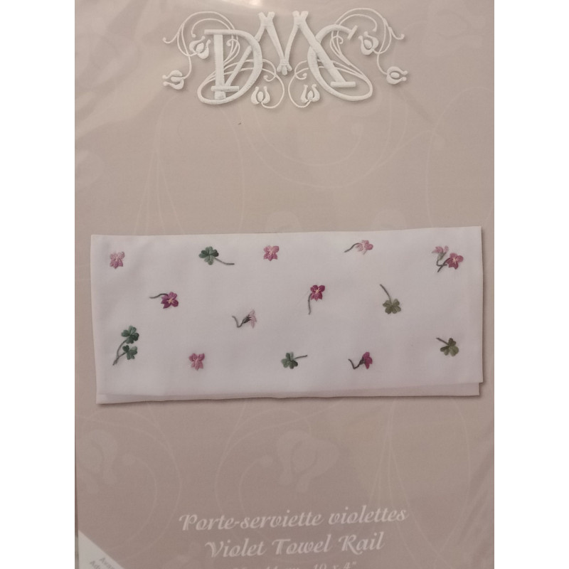 Kit pochette serviette violettes DMC
